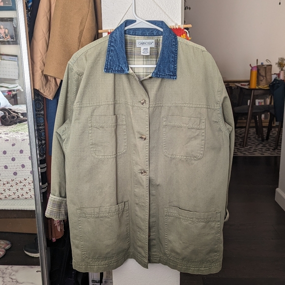 VINTAGE Cabin Creek Utility Green Field Chore Coat barn jacket - Picture 1 of 7